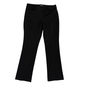Express Womens Columnist Barely Boot Black Low Rise Stretch Dress Pants 4S